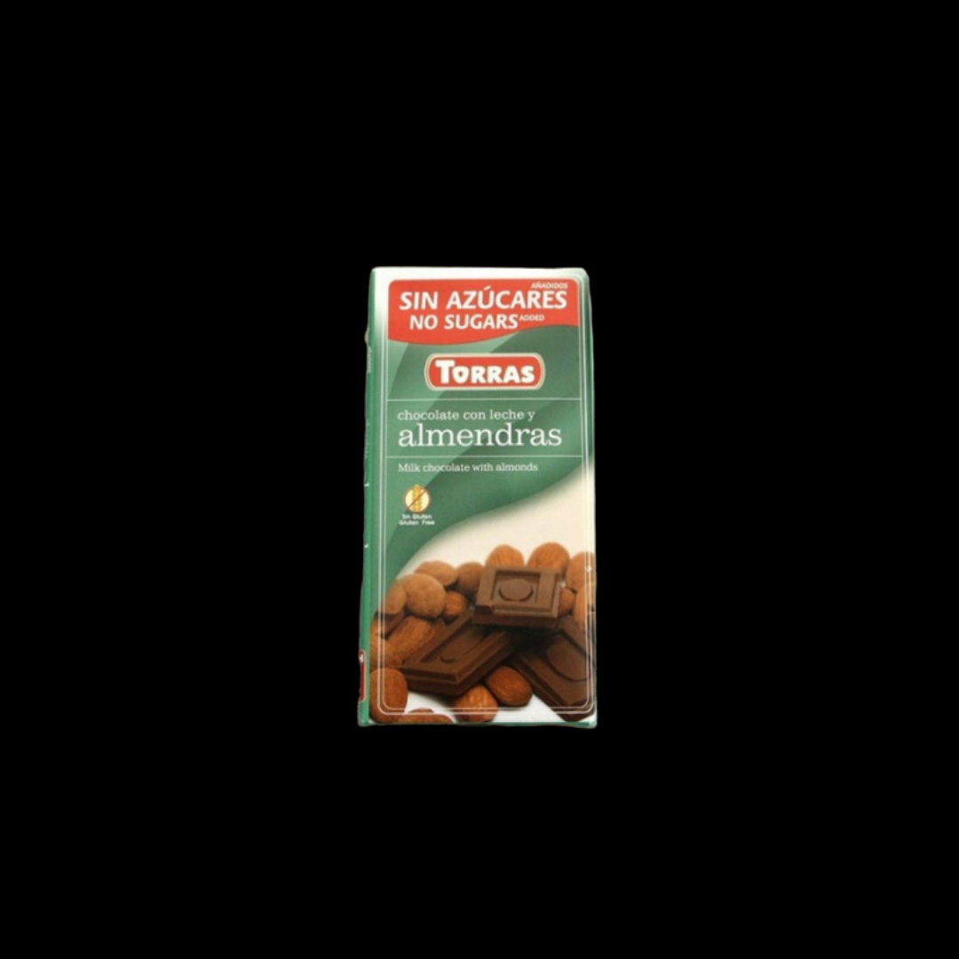 Tablette chocolat lait amandes 75g