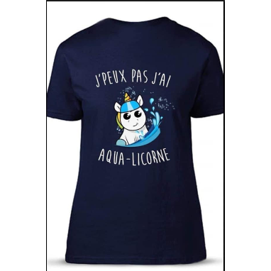 T-shirt licorne bleu Taille L
