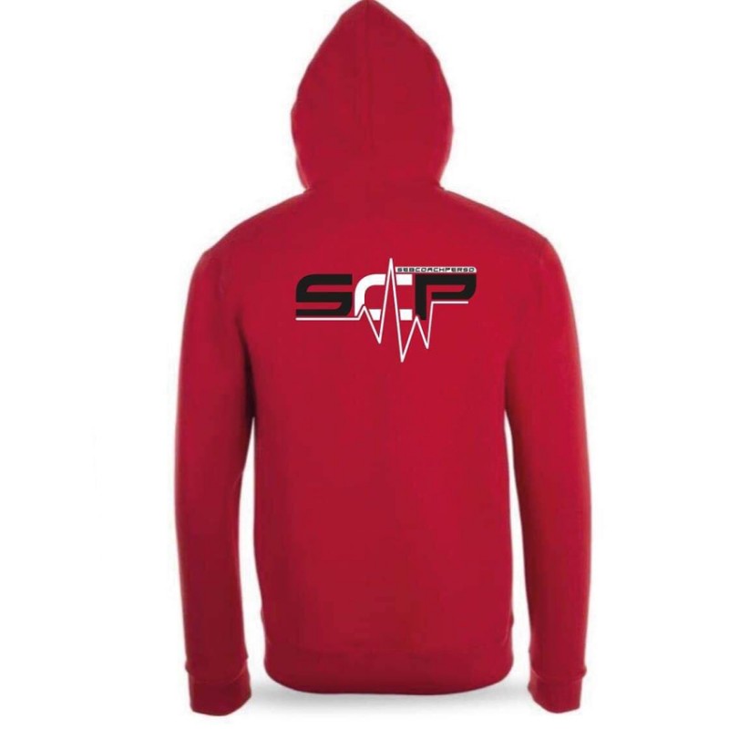 Pull zippé à capuche