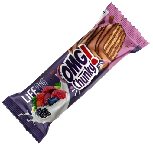 BARRE OMG CHUNKY LIFE PRO NUTRITION FRUIT DE LA FORET