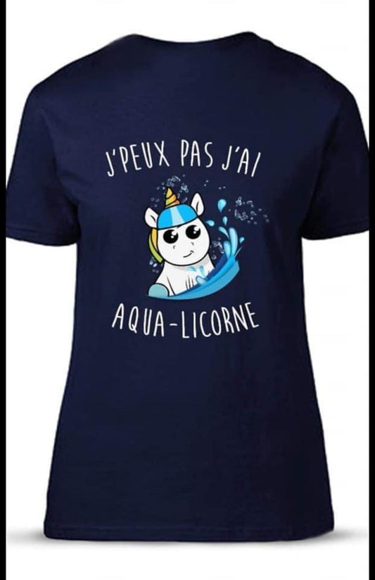 T-shirt licorne bleu Taille S